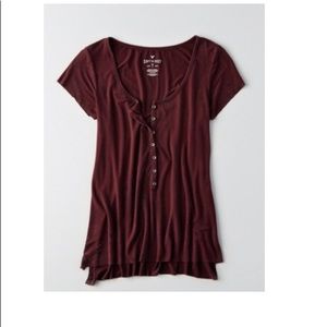 AEO SOFT & SEXY HENLEY T-SHIRT